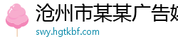 沧州市某某广告媒体专卖店